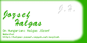 jozsef halgas business card